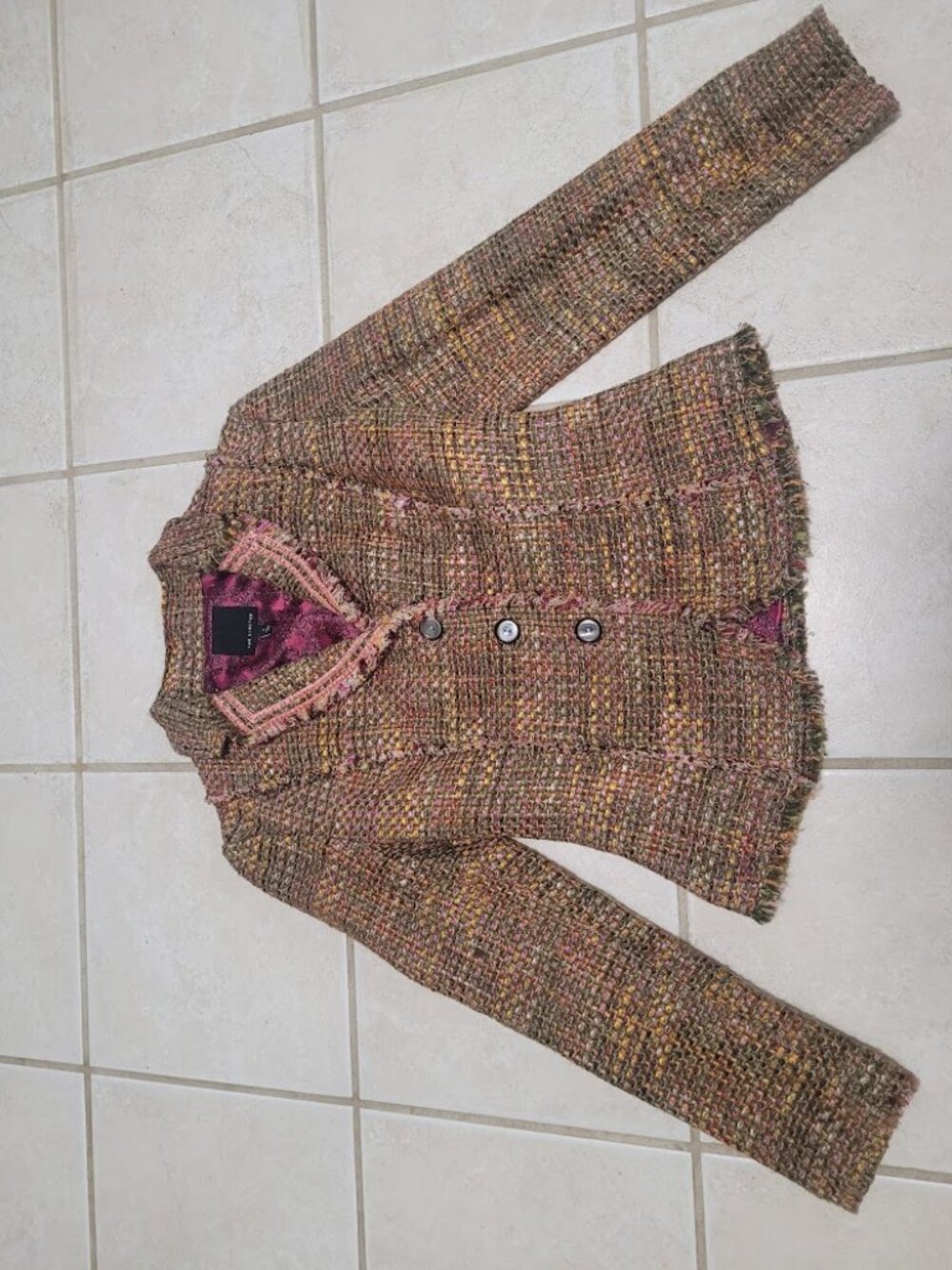 The Limited Multicolored Tweed Weaved Blazer